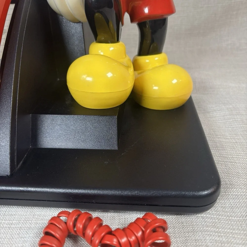 Vintage Disney Mickey Mouse Push Button Landline Phone 1976 Tested Works